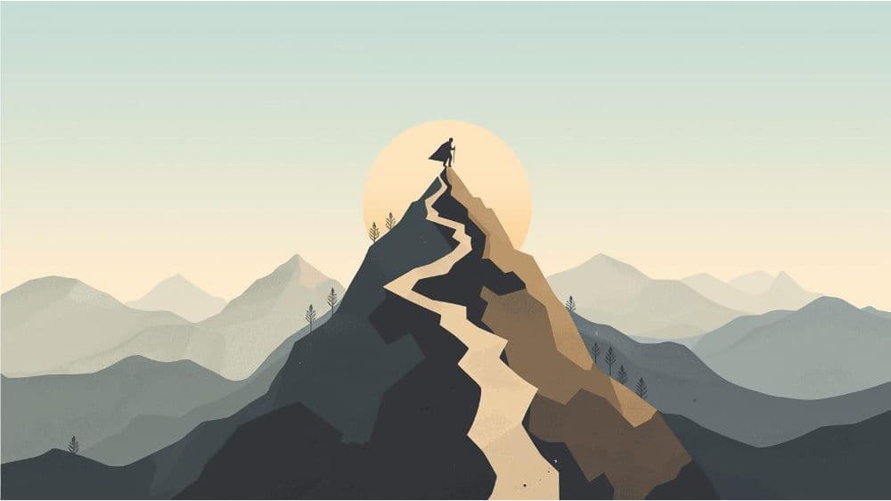 ブログ収益化までにかかる期間を表すイラスト。努力と継続が成果に変わる過程を示す。